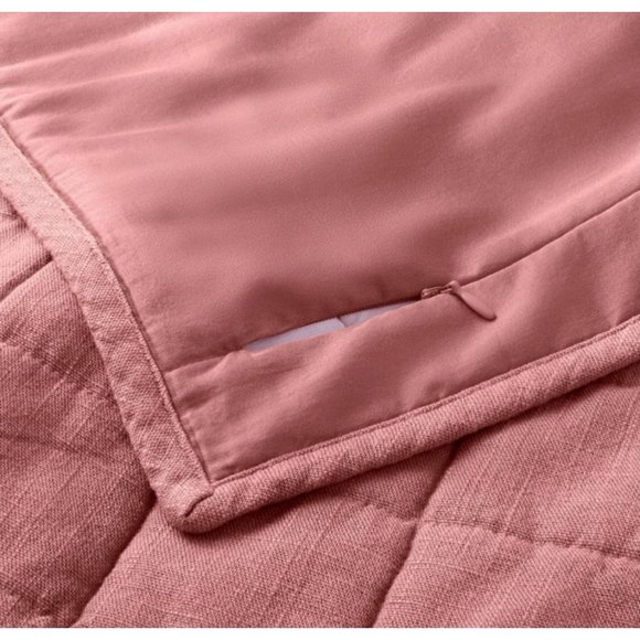 Casaluna Linen Blend Quilted Standard Sham - Picture 2 of 4